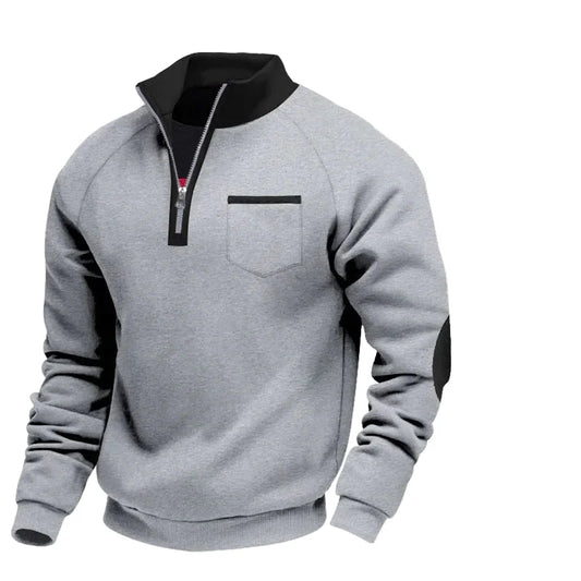 Crispino – Felpa Invernale da Uomo con Zip e Fodera in Pile